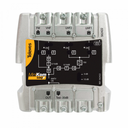 CENTR.MINIKOM 4IN 36DB 123DBUV